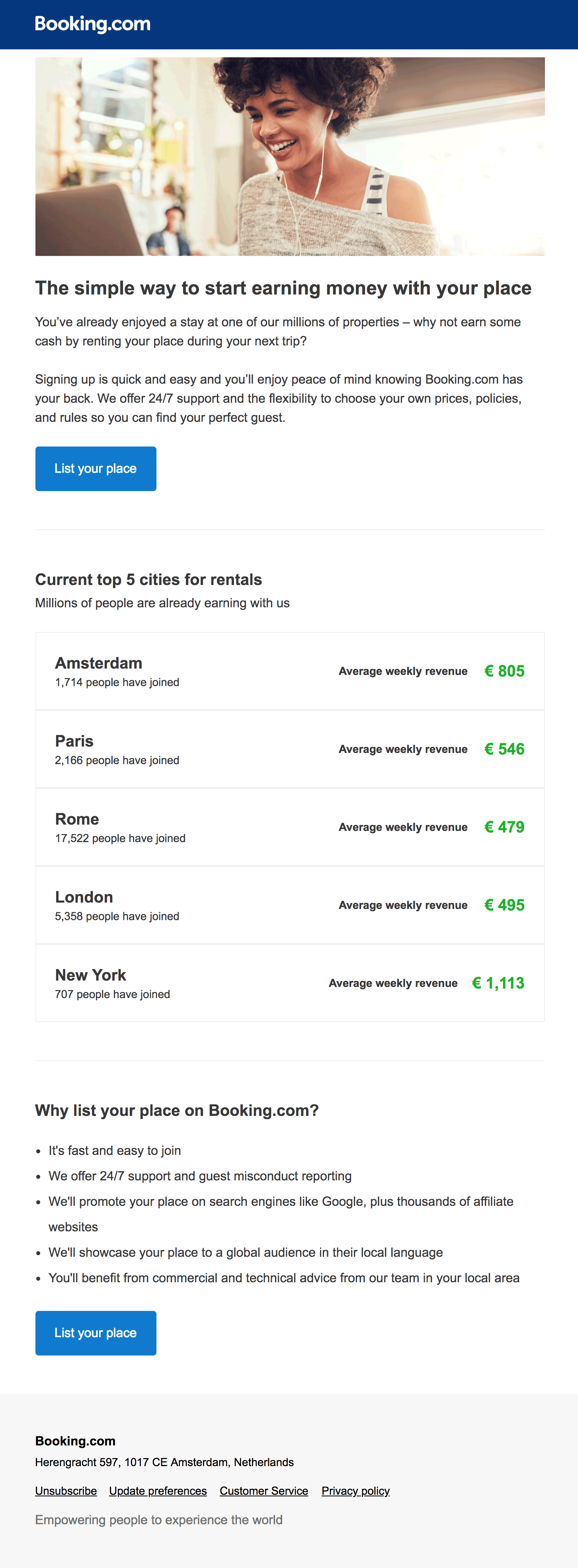 Booking.com simple ways to earn email