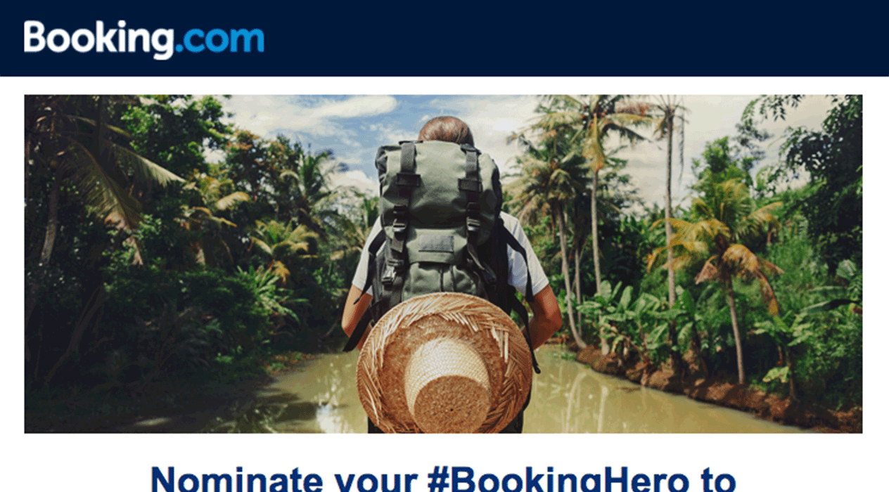 Booking.com Bookinghero email