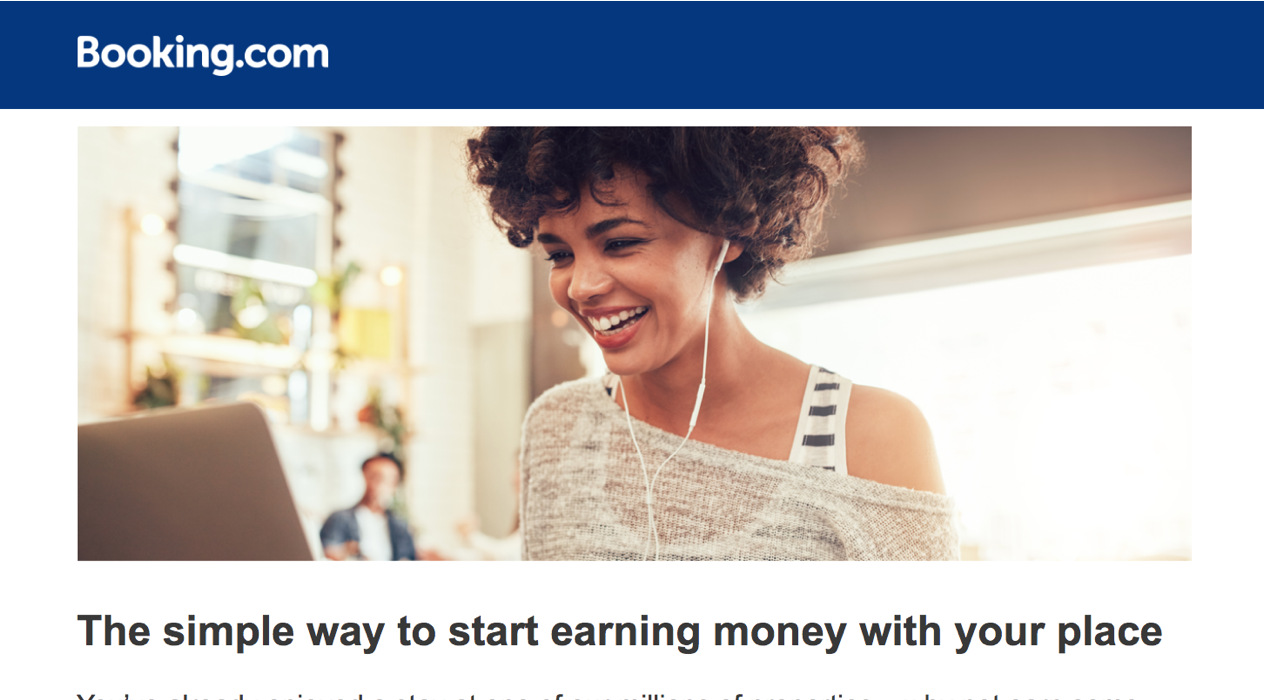 Booking.com simple ways to earn email