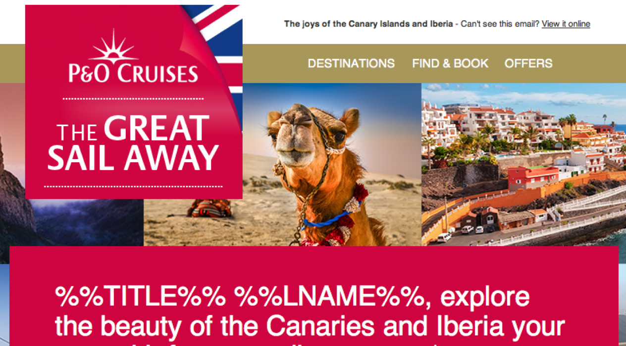 P&O Cruises Canaries email