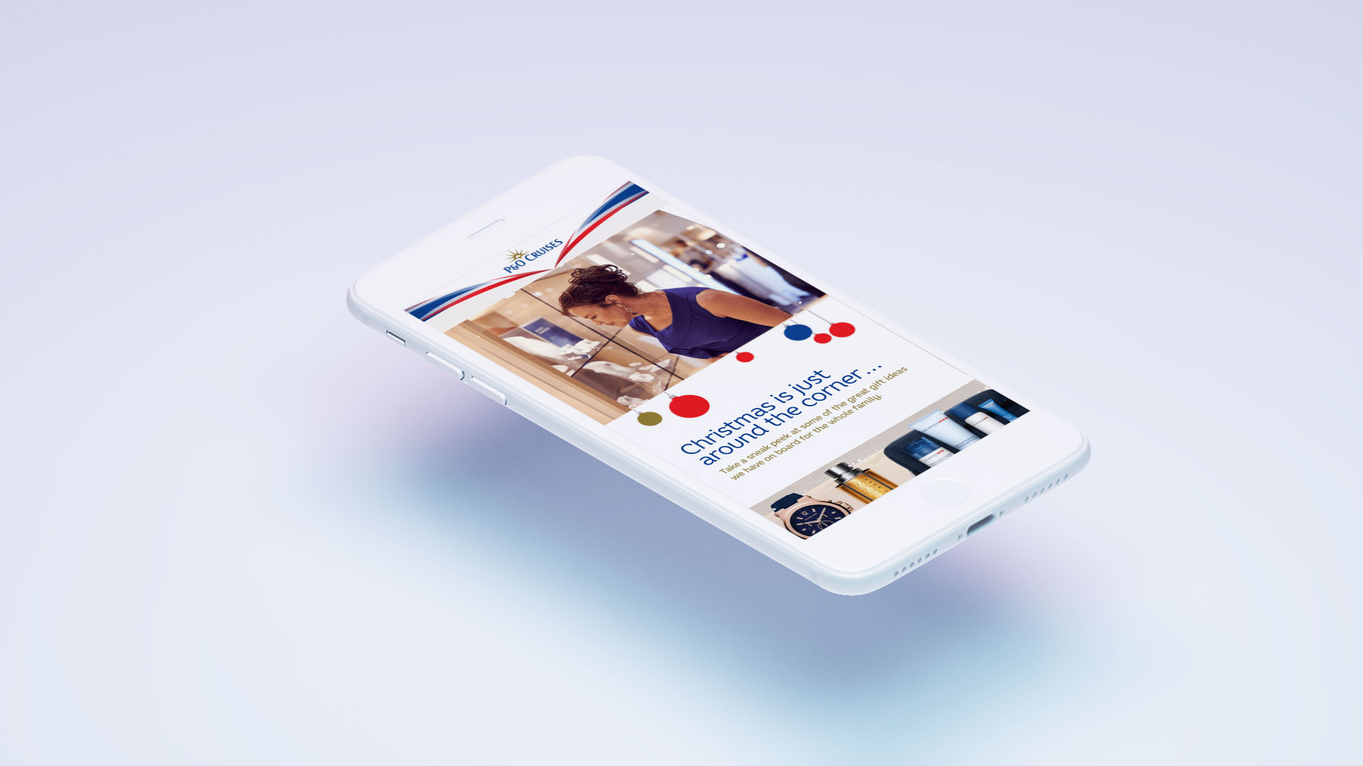 P&O Cruises shop design for mobile